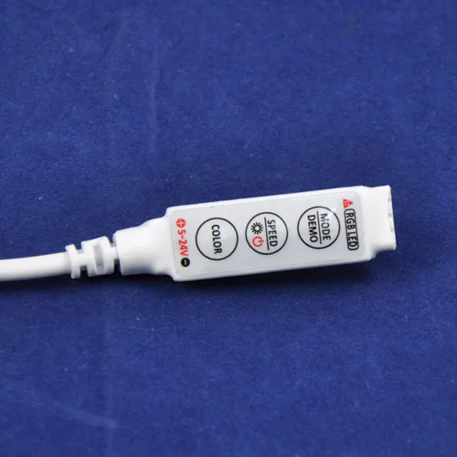 R101-WD DC5V 12 V 24 V Яркость и регулировка скорости Мини светодиодный RGB контроллер с женской DC гнездо питания для светодиодные RGB ленты