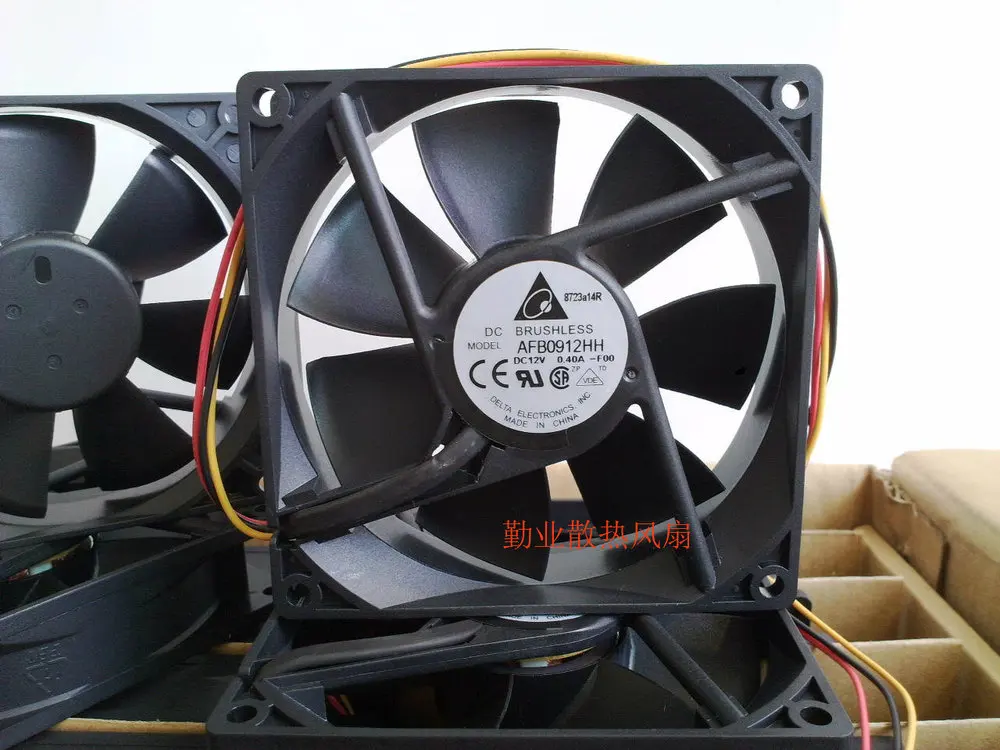 Для delta Electronics AFB0912HH 9 см 9,2 см 92*92*25 мм, Размеры: 90x90x25 мм DC12V 0.40A Сервер площадь Вентилятор охлаждения 3-провод