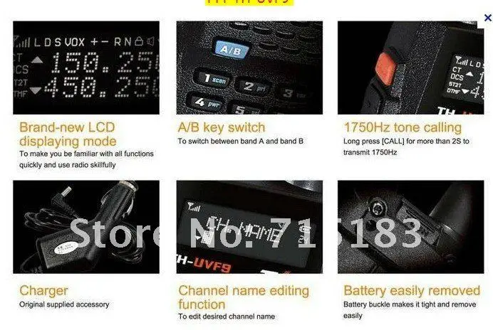 Новое поступление TYT TH-UVF9 двухдиапазонный VHF/UHF 136-174 МГц и 400-470 МГц 5 Вт портативный двухсторонний радиоприемник
