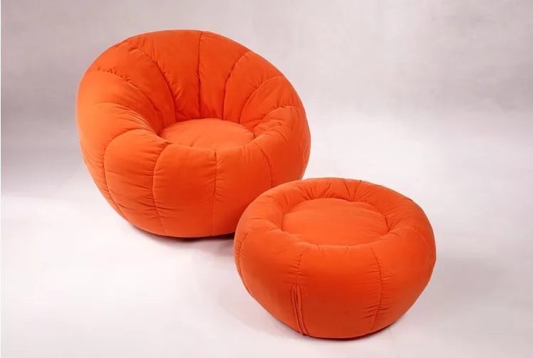orange SOLO прочная Милая Тыква Форма один место диван с педалью и подушкой, Изысканный детский диван-кровать деревенский стиль диван набор - Цвет: orange