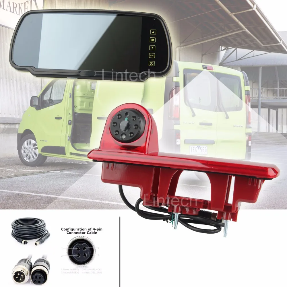 7 зеркальный стоп сигнал камера для Vauxhall Vivaro Renault Trafic|camera for renault|renault trafic camerarenault
