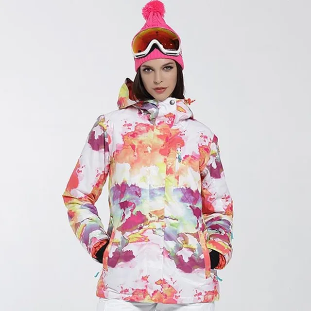 Cheap New Gsou Snow Band Women Ski Jacket Windproof Waterproof Outdoor Sport Wear Camping Riding Skiing Snowboard Coat Thicken Thermal