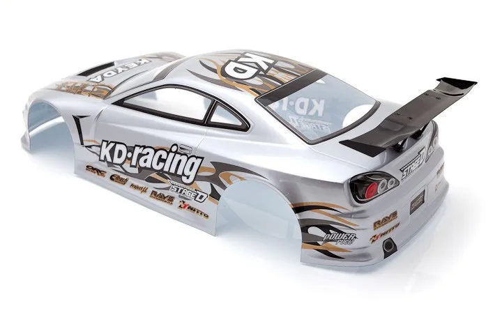 YUKALA 1/10 RC автомобильные аксессуары 1:10 RC автомобиль ПВХ корпус 195 мм No: 011 серебро