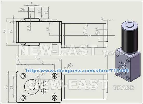 DC 12 V/76-100r/мин/5kg. см червячный мотор-редуктор MS-W31ZY-100