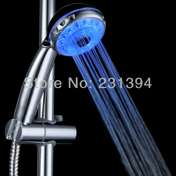 CY8008-A21 гидроэлектрический поток воды ABS Showerhead 3 цвета датчик температуры+ 7 цветов мигающий светодиодный ручной душ