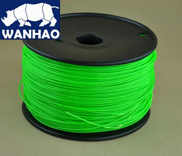 Wanhao ABS ядерная зеленая нить 1,75 мм горячая распродажа