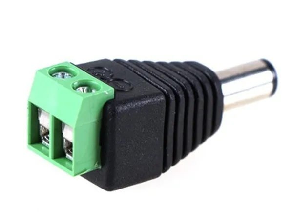 50 шт./лот 2.1 мм DC Мощность мужской разъема Jack Plug адаптер для камеры видеонаблюдения