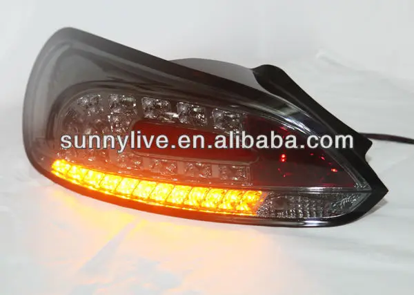 Для VW 2008-2011 Scirocco LED фонарь задний фонарь все черный Цвет