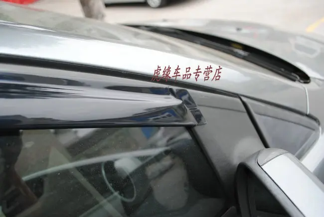 Пластиковый Наружный козырек, дефлектор для окон, защита от солнца и дождя для Nissan Sentra 2013 Mugen style