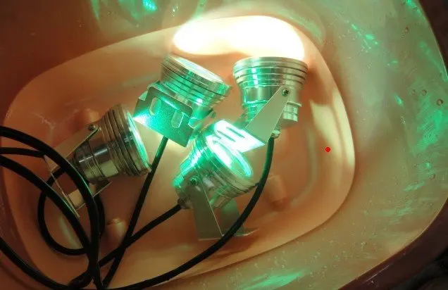 Бесплатная shipping10W RGB Светодиодный прожектор Прожектор входное напряжение 24 v + контроллер