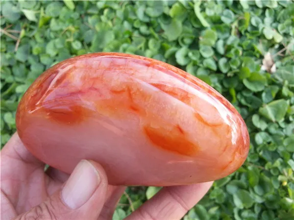 276g с натуральным красным агатом Хрустальная пепельница полированный Мадагаскар YL-J0694