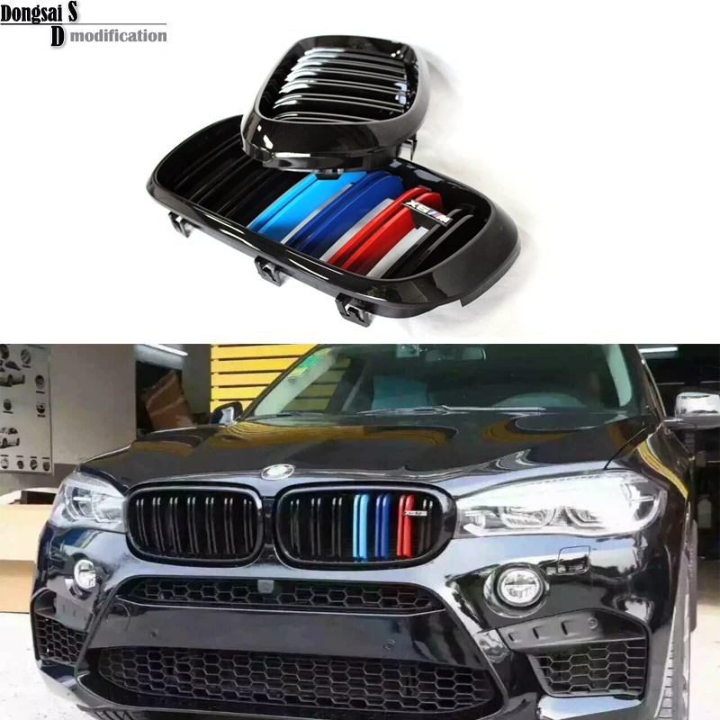 Replacement part for BMW X5 X6 series F15 F16 xdrive vehicles Glossy M color dual slat