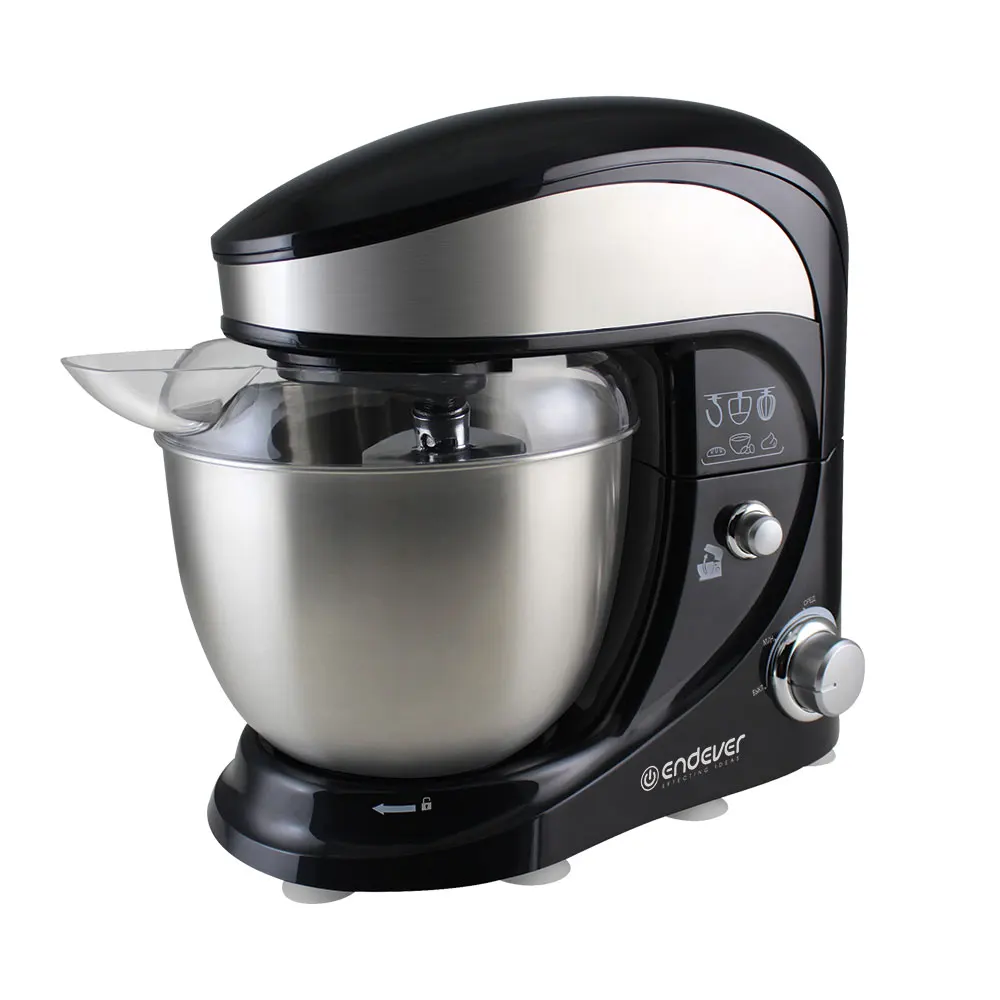 Миксер Endever Skyline SM-10(мощность 600 Вт, 4 скорости, объем 4 л, турборежим, чаша из нержавеющей стали, крышка и 3 насадки в комплекте