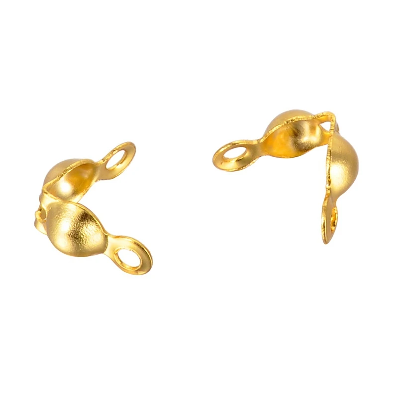 Conectores de corchetes LASPERAL, 2x 20 piezas, chapados en oro, acero