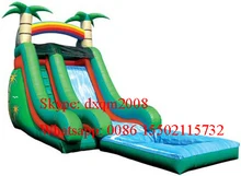 2016 Super bounce house swimming pool inflatable water slide with blower for adults and kids