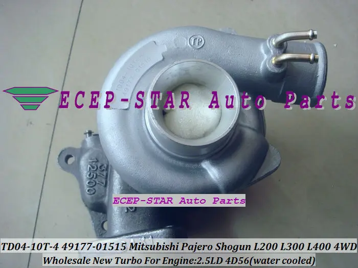 TD04-10T-4 49177-01515 Turbo Turbocharger For Mitsubishi L300 4WD Delicia Pajero Shogun L200 L400 2.5LD 4D56 water cooled (2)