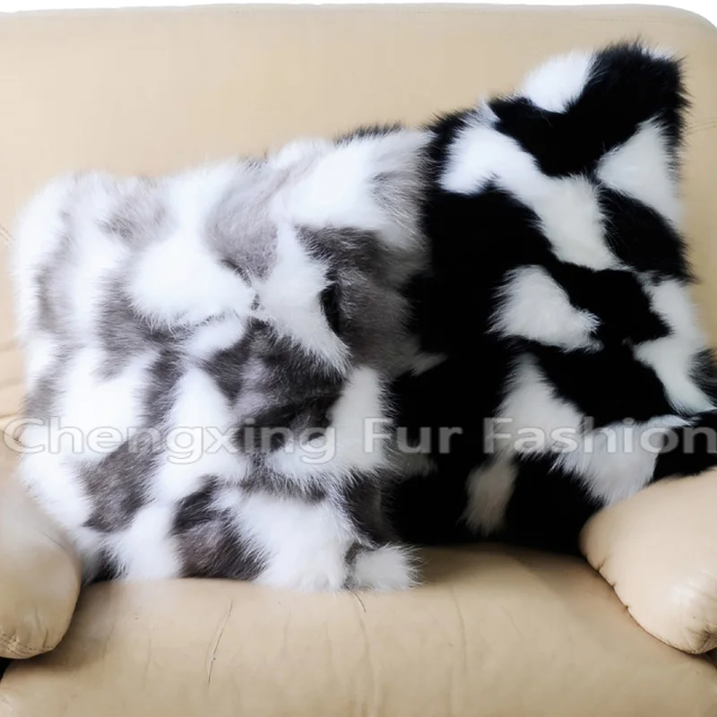

CX-D-33 China Factory Wholesale Real Fox Fur Pillow Cover