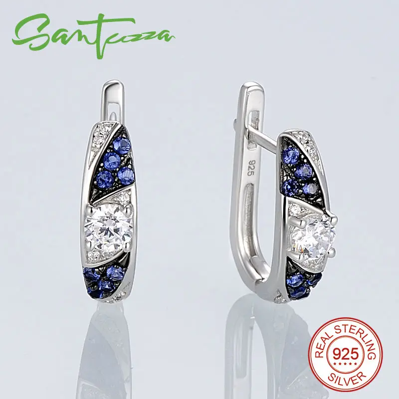 Silver Earrings-E306058SBZZSK925-SV1-W