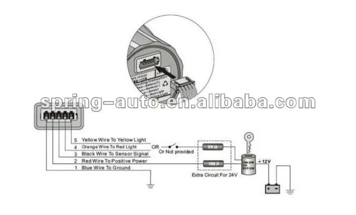 Гарантия " 52 мм часы метр 12V 24V 12-часовом формате KY09100 с подсветкой