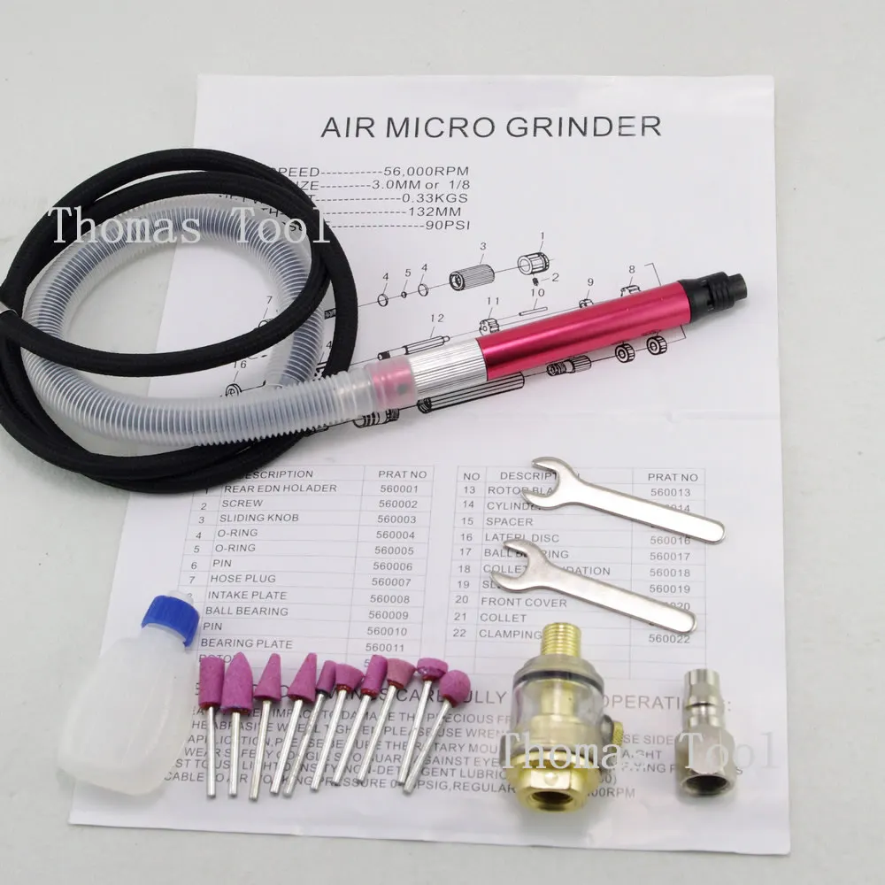 56000 ''Air Micro Grinder Air Micro Pencil без коробки 1/8 об./мин./90PSI