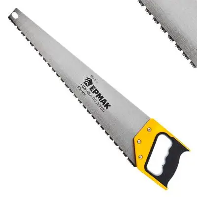 Ножовка по дереву &quotЕРМАК&quot 500 мм для сырой древесины двухсторонняя заточка|hand