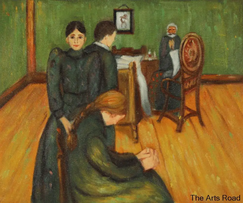 Art Gallery Canvas Painting Death in the Sick Chamber by Edvard Munch ...