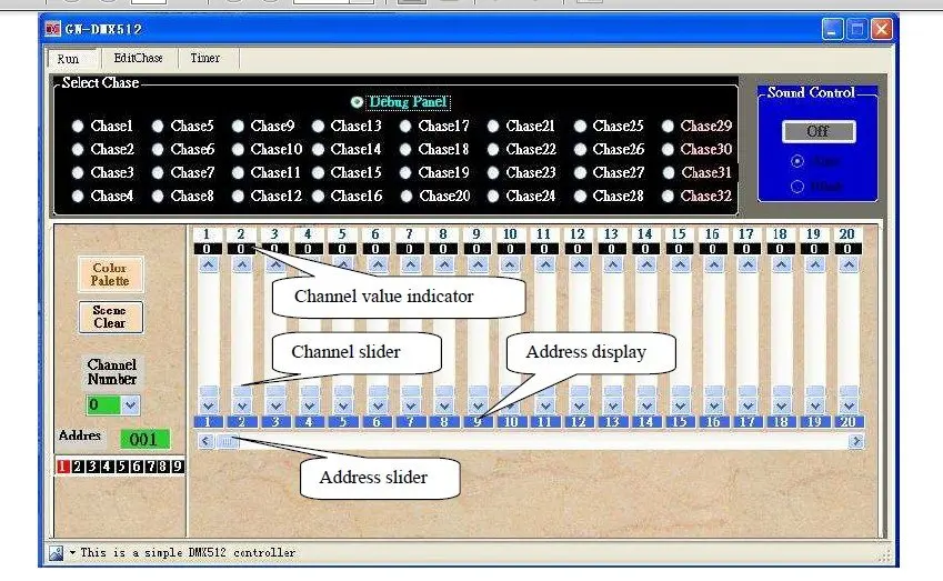 USB DMX главный контроллер, с CD программным обеспечением