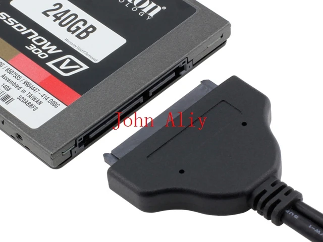 Дешевый черный USB 3,0 на SATA 22Pin кабель питания данных адаптер 2,5 дюйма драйвер жесткого диска