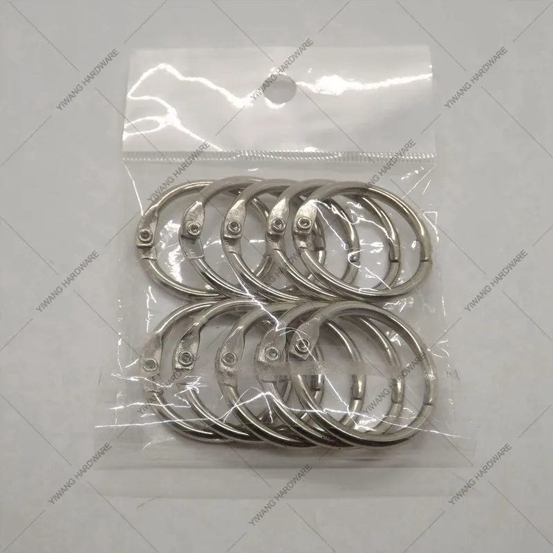 Производитель прямых AliExpress продажи хорошо уплотнительное кольцо 10 шт./упак. висячие кольца никелирование коллекция кольцо книга кольцо