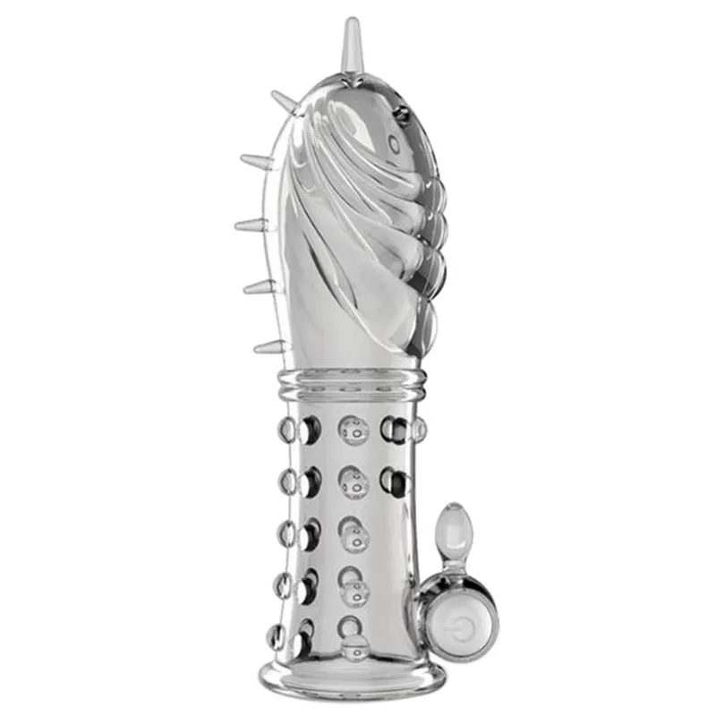 Презервативы мужские удлинитель пениса Кристальный Пенис с шипами силиконовый