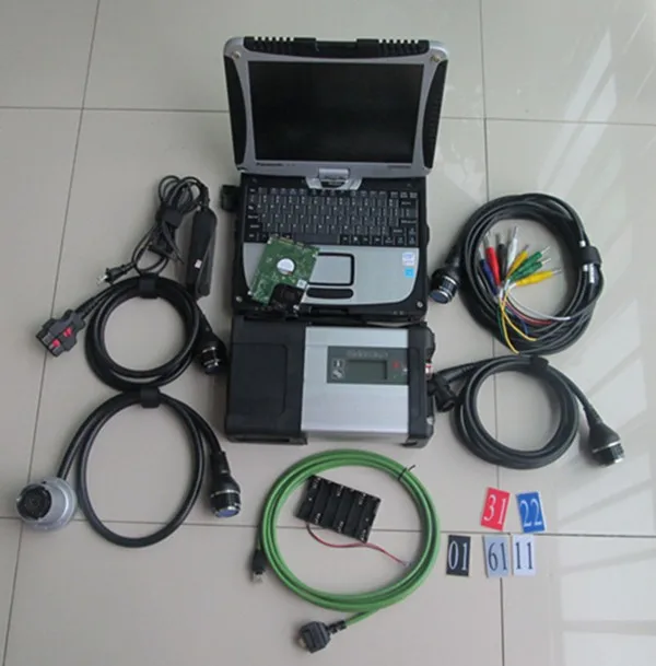 Диагностика mb star c5 sd Подключение беспроводной с CF19 для ноутбука panasonic установлен mb star C5 программное обеспечение V2019.5 в алюминиевой коробке