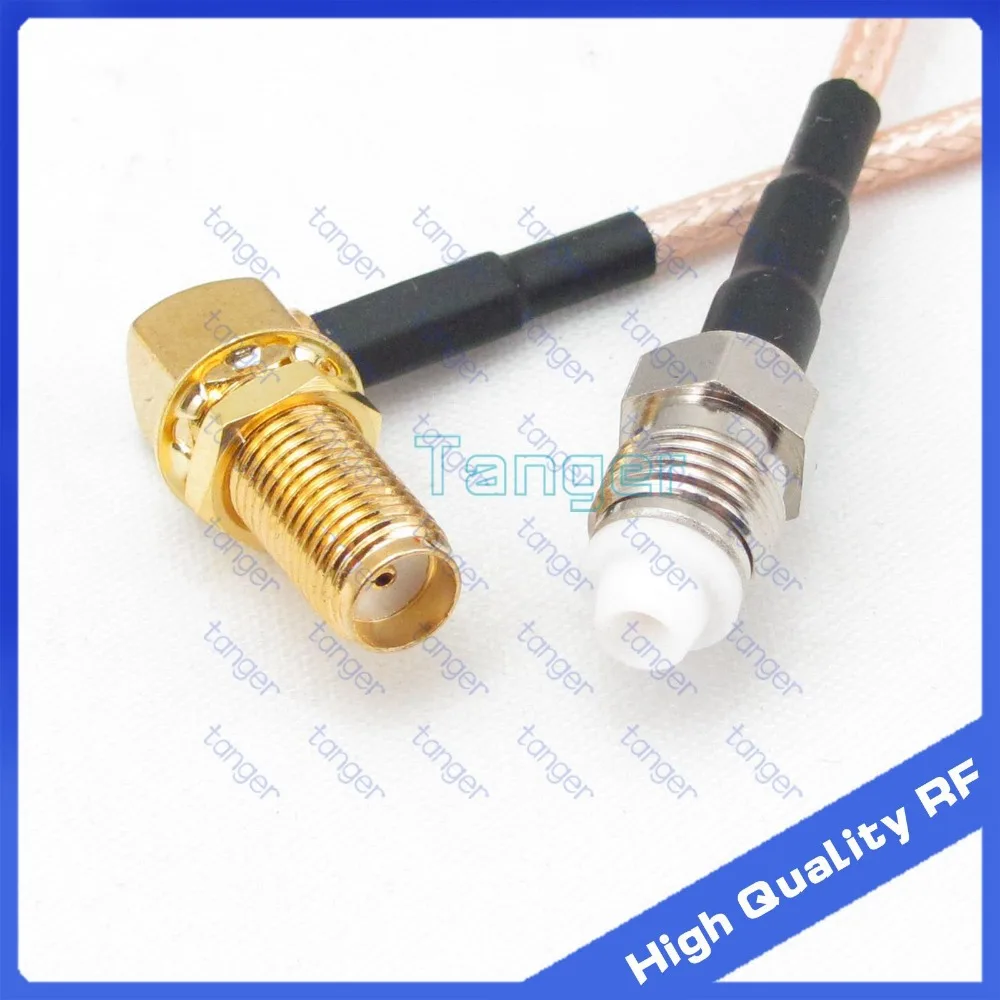6inch FME female to SMA female right angle with RG 316 RF Coaxial