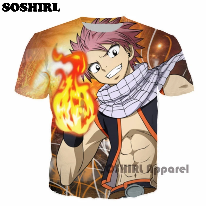 Soshirl Fairy Tail gildarts отвечает Кана футболка герои мультфильмов 3D футболка Забавный Повседневное футболки топ летние топы челнока