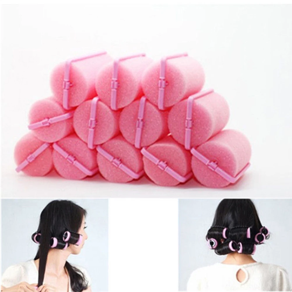 12Pcs/Bag Magic Sponge Foam Cushion Hair Styling Rollers Curlers Twist