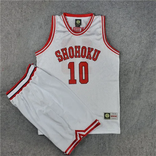 Ainiel Slam Dunk Джерси бренда Shohoku мужчины Мяч Косплей Костюм Hanamichi Sakuragi Kaede Rukawa Mitsui Hisashi Джерси - Цвет: White Top and Shorts