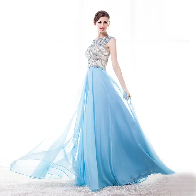 a piedi a primo sguardo a buon mercato Online Shop 2019 Beaded Light Blue Evening Dress Women Gowns Robe ... a piedi a primo sguardo a buon mercato Online Shop 2019 Beaded Light Blue Evening Dress Women Gowns Robe ...