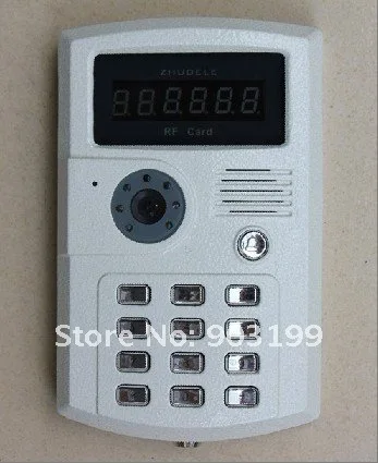 7"color video door phone,CCD camera with ID card or password unlocked  ,touch screen with SD CARD(1 to 2)