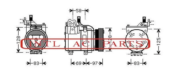 97701-1C150 97701-25000 977011C150 9770125000 для автомобиля HS15/HS-15 Компрессор переменного тока для hyundai Accent(LC)/GS/Saloon