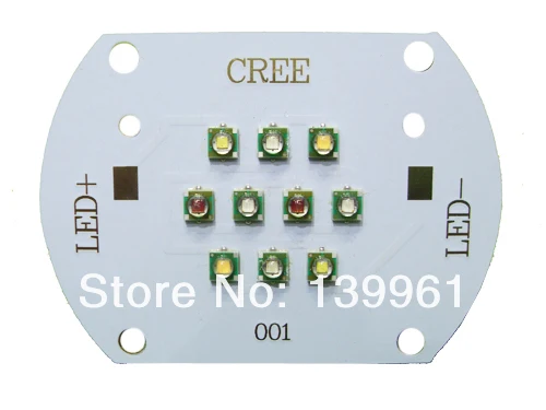 30 Вт Cree XP-E красный+ зеленый+ синий+ белый 5 цветов Гибридный светодиод на медной печатной плате