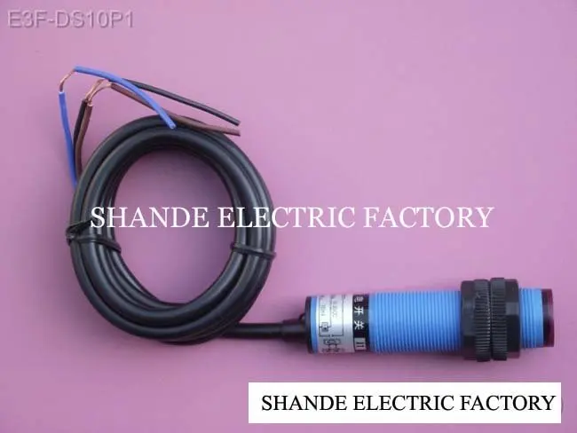Фотоэлектрический датчик, E3F-DS10P1, PNP, 3-wire НЕТ, диаметр 18 мм, диффузный отражающего типа, инфракрасный переключатель