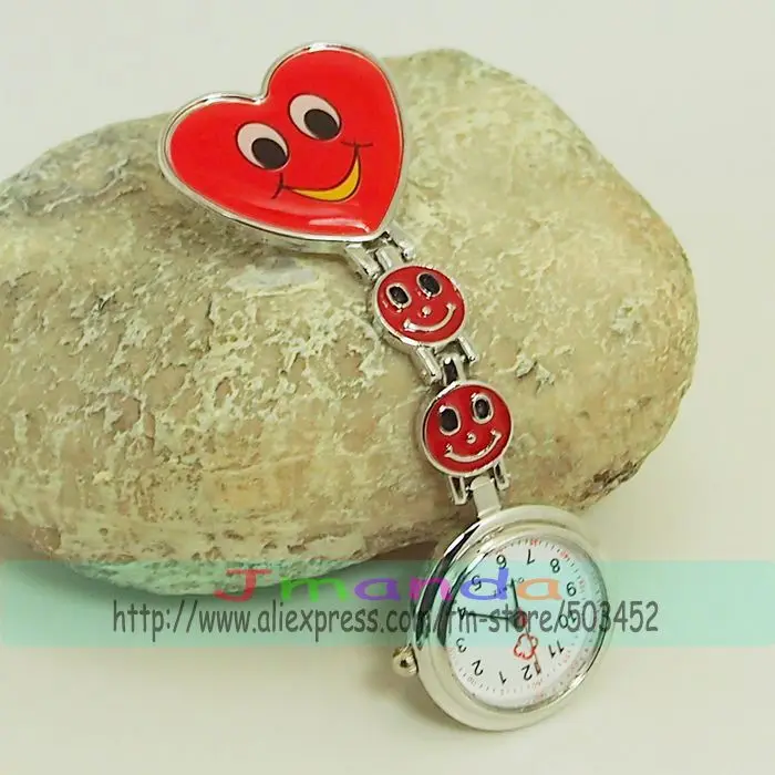 Классические часы для медсестры персиковые сердечки медицинские часы карманные кварцевые женские часы 100 шт/партия 5 цветов доступны
