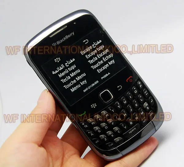 BlackBerry 9300 Curve Мобильный телефон Смартфон разблокированный 3g wifi отремонтированные мобильные телефоны