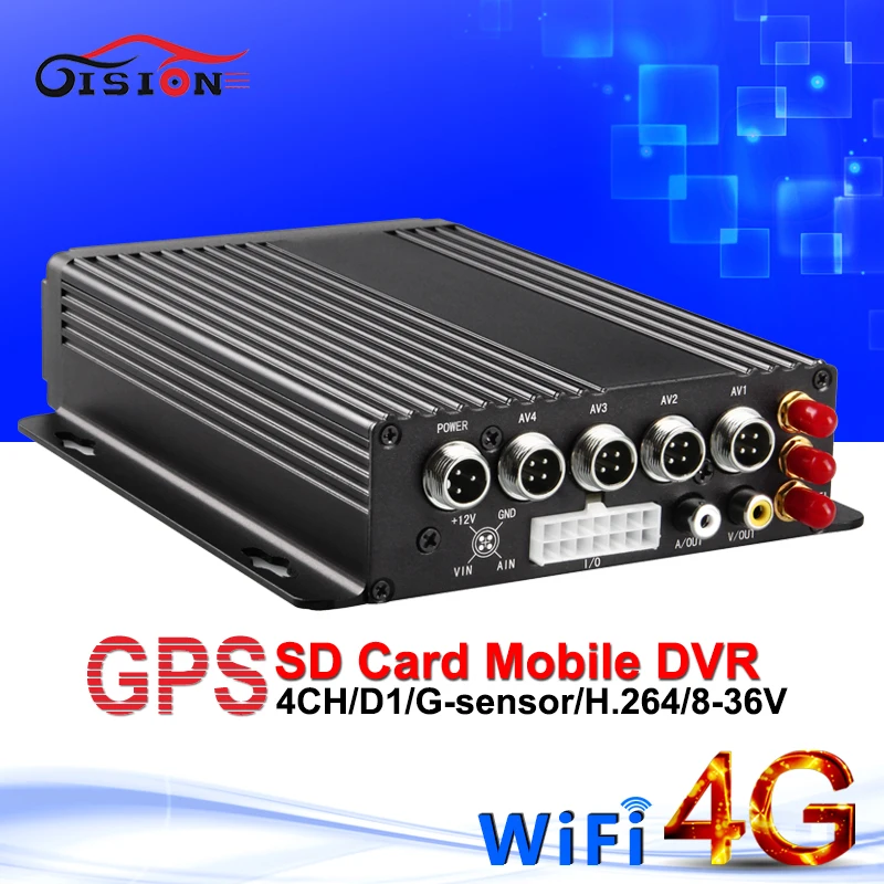 HD 4CH удаленного видео в режиме реального времени HDD 3G GPS автомобиля мобильный видеорегистратор MDVR + 2.0MP открытый металл CCTV Камера + VGA