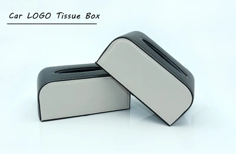 2017 Car Styling Auto Accessories Beige Tissue Box Creative Napkin Holder Towel PU Leather With Any