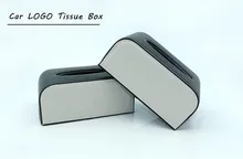 2017 Car-Styling Accesorios de Automóviles Caja de Pañuelos de Color Beige Toalla Servilletero Creativo Cuero de LA PU Con Cualquier Insignia Auto Asiento Soportes de la espalda