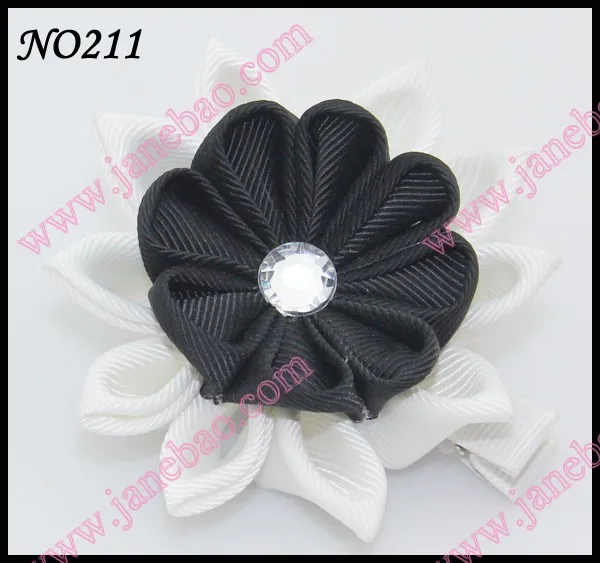 Новые 280 шт. " два слоя Kanzashi цветок заколки моды девушка Bow заколки