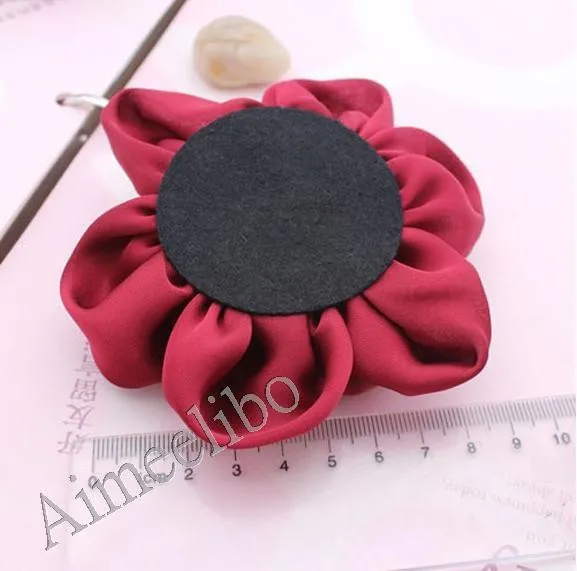 DIY Роза Цветы Аксессуары без зажимов, атласная лента цветок, ювелирные изделия/аксессуары для волос