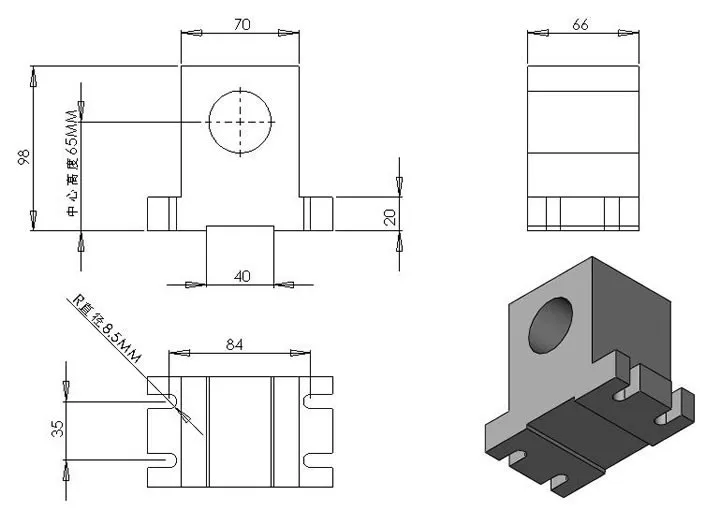 CNC роторная ось, ось A, четвёртая ось вращения, K11 100 мм Три когтевого патрона