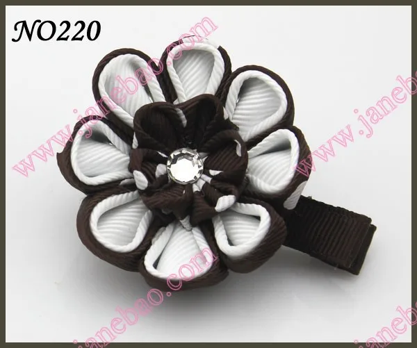 Новые 280 шт. " два слоя Kanzashi цветок заколки моды девушка Bow заколки