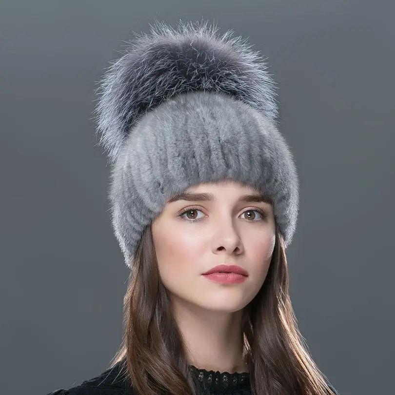 LTGFUR 2017 Russia luxury top grade ladies fur caps fashion elegant font b beanies b font